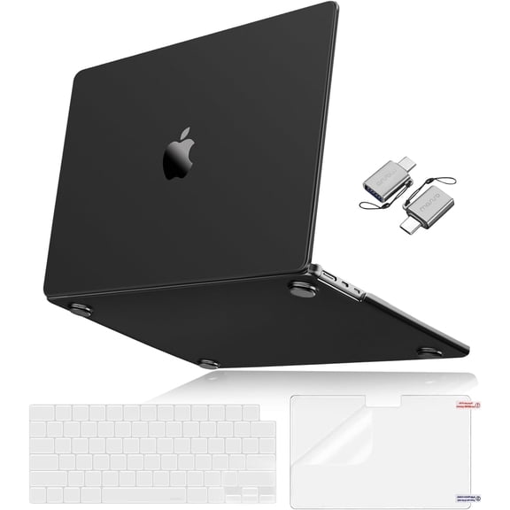 Mosiso MacBook Air 15 inch Case 4in1 Ultra-Thin Hard Shell Case with Keyboard Cover Screen Film Type C,Fits 2025-2023 M4/M3/M2