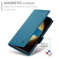 thumbnail image 3 of Compatible with Samsung Galaxy S23 Wallet Case, Classic PU Leather Flip Folio Case with Card Holders Kickstand [Shockproof TPU Inner Shell] Phone Cover for Samsung Galaxy S23, Blue, 3 of 7