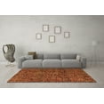 thumbnail image 3 of Ahgly Company Indoor Square Abstract Orange Modern Area Rugs, 3' Square, 3 of 4