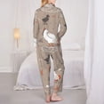 thumbnail image 5 of Kll Chicken Print Women'S Long Sleeve Pajamas With Pants Sleepwear Loungewear 2 Set-Large, 5 of 9