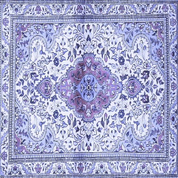 Ahgly Company Indoor Square Persian Blue Traditional Area Rugs, 7' Square