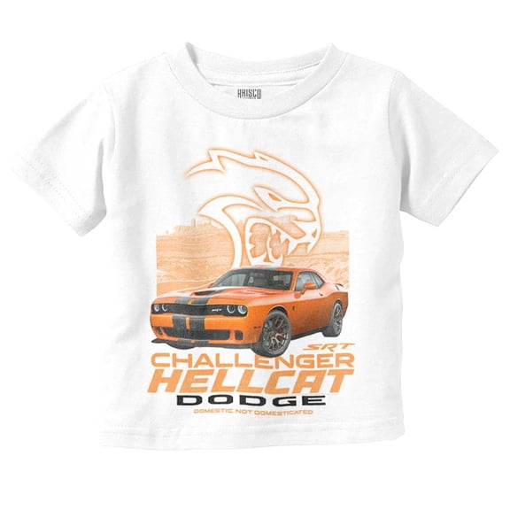 Dodge SRT Challenger Hellcat Car Toddler Boy Girl T Shirt Infant Toddler Brisco Brands 3T