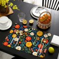 thumbnail image 3 of Pioneer Flower Floral Print Pattern Summer Placemats Table Placemats Set Of 6-Linen Kitchen Washable Placemats Table Mats 12x18 Inch Non-Slip Heat Resistant, 3 of 5