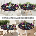 thumbnail image 7 of Mystical Halloween Pattern Round Fitted Tablecloth with Elastic Edge,Dining Table Cover Waterproof,Outdoor Round Tablecloth for Camping,Dining,Indoor and Outdoor, 7 of 7