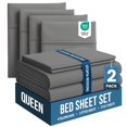 thumbnail image 1 of Juego de sábanas Utopia Bedding Queen de microfibra gris, paquete de 2, 1 of 7