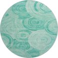 thumbnail image 2 of Addison Rugs Mayfield Premium Machine Washable Transitional Geometric Teal Round Rug, 8' x 8', 2 of 6