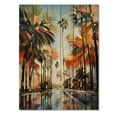 thumbnail image 3 of Designart "South Beach Palm Trees I" Floral Print on Natural Pine Wood, 3 of 5