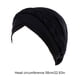 thumbnail image 4 of Sonducket Turbante transpirable colores surtidos poliéster elástico cabeza bufanda envuelve el pelo capó estilo musulmán accesorios para el cabello Sombreros Negro Estándar Sonducket AP008796-01B, 4 of 6