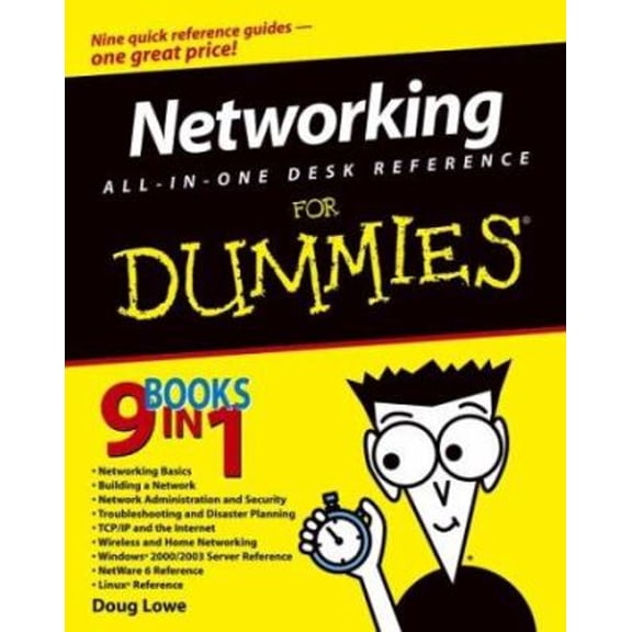 Pre-Owned Networking All-In-One Desk Reference for Dummies by Doug Lowe Paperback, Computing & Internet 1st Edition 842 pages (English)