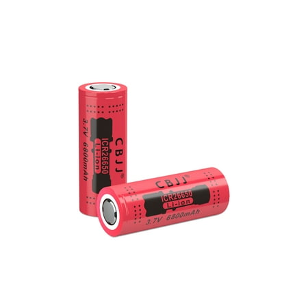 

26650 Rechargeable Battery 6800mAh High Capacity 3.7v Lithium-ion Flat Top Battery for Flashlights Power Tools and Other Equipment