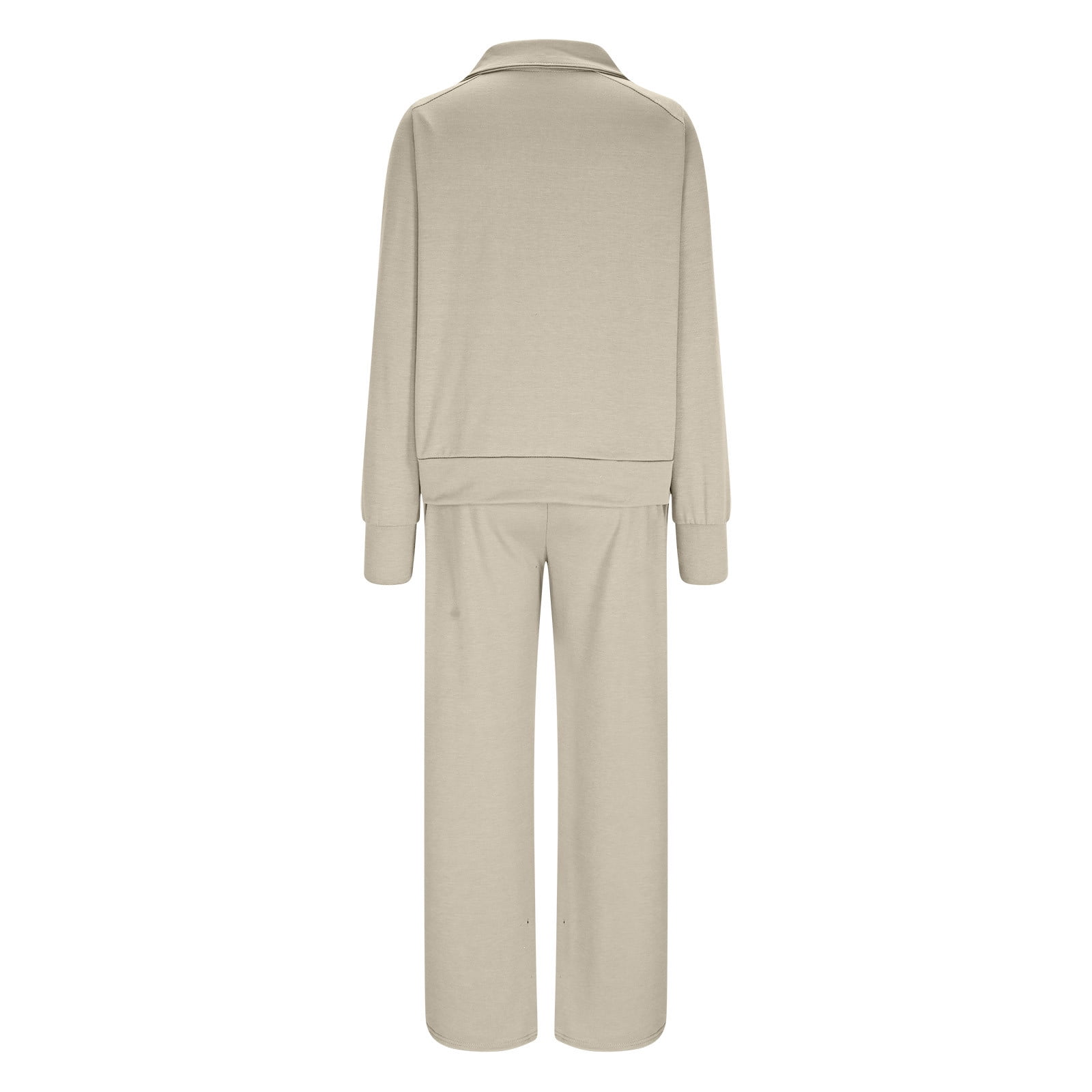 Womens 2 Piece Outfits Fall Two Piece Sets Women's Solid Color Casual Zipper Long Sleeved Pants Wide Leg Set my reorder list