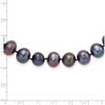 thumbnail image 4 of Sterling Silver Rhod-Plated 9-10mm Black Fwc Pearl Necklace Made In Canada qh5157-24, 4 of 5