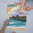 thumbnail image 3 of Sanibel, Florida, Pier and Sunset (1000 Piece Puzzle, Size 19x27, Challenging Jigsaw Puzzle for Adults and Family, Made in USA), 3 of 4
