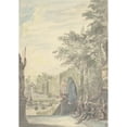 thumbnail image 3 of Daniël Marot the younger 11x14 Black Modern Framed Museum Art Print Titled - Face from a Terrace in an Ornamental Garden (1705 - 1769), 3 of 5