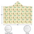 thumbnail image 3 of Wearable Blanket,LightYellow Cartoon Dinosaurs Small Dinosaurs Pattern Hooded Wearable Flannel Blanket for Adults & Teens,Winter Poncho Shawl Wrap Cape Cozy Anti-Pill,60"x80", 3 of 5