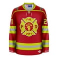 thumbnail image 5 of Firefighter - Turnout Gear Red Pop Culture Hockey Jersey, 5 of 5