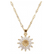 thumbnail image 1 of Collar Girasol Para Mujer Dijes Cadena Chapado en oro 18k mujeres dama con Piedras De Zirconia Brillante, 1 of 4