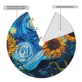 thumbnail image 2 of Sikiie Starry Night Sunflower Field 30-48 inches {designName} Print Christmas Tree Skirt Snowman Xmas Tree Skirt with Edge Christmas Decorations for Holiday Party-36", 2 of 7