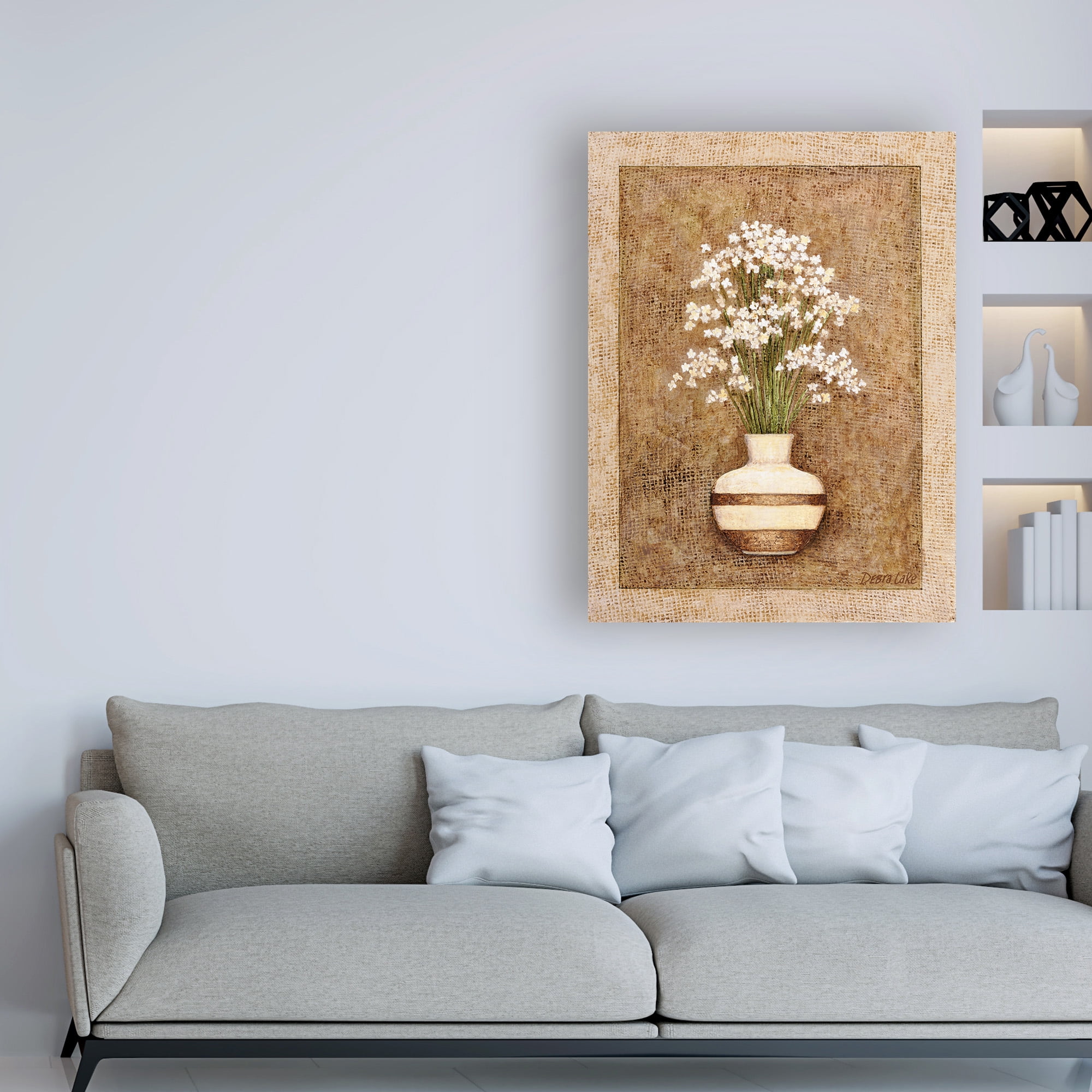 Trademark Fine Art 'Linen Bouquet' Canvas Art by Debra Lake