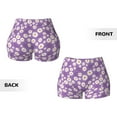 thumbnail image 6 of Yiaed Daisies Flowers Print Women's Athletic Shorts Running Shorts Sporty Short High Waisted Elastic Workout Shorts for Yoga Gym Running & Sports -Medium, 6 of 8