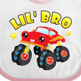 thumbnail image 4 of Inktastic Monster Truck Little Bro Boys Baby Bib, 4 of 4