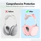 thumbnail image 5 of Funda Transparente 3 en 1 Con Orejas Gato Silicona para Airpods Max () Rosa, 5 of 9