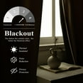 thumbnail image 3 of DriftAway Velvet Curtains Brown Room Darkening 108 Inches Long 2 Panel Set Super Soft luxury Grommet Curtains Thermal Insulated Blackout Drapes for living room Bedroom Gold Brown 52 inch wide, 3 of 8