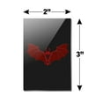 thumbnail image 3 of Bat Red Tribal Rectangle Acrylic Fridge Refrigerator Magnet, 3 of 4