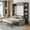 Gray, variant on Harper & Bright Designs Queen Murphy Bed Wall Bed with Sofa, Queen Size Cabinet Bed Folding Wall Bed with Bookshelf and Shelves for Guest Room Office, White