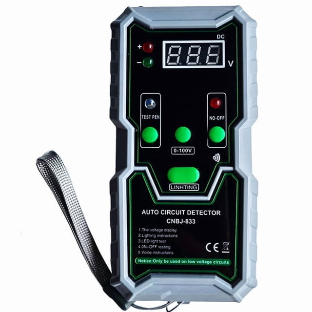 Circuit Tester for Car Motorcycle Excavator Low Voltage DC Electrical System Diagnostic Tool Transportation Vehicle
