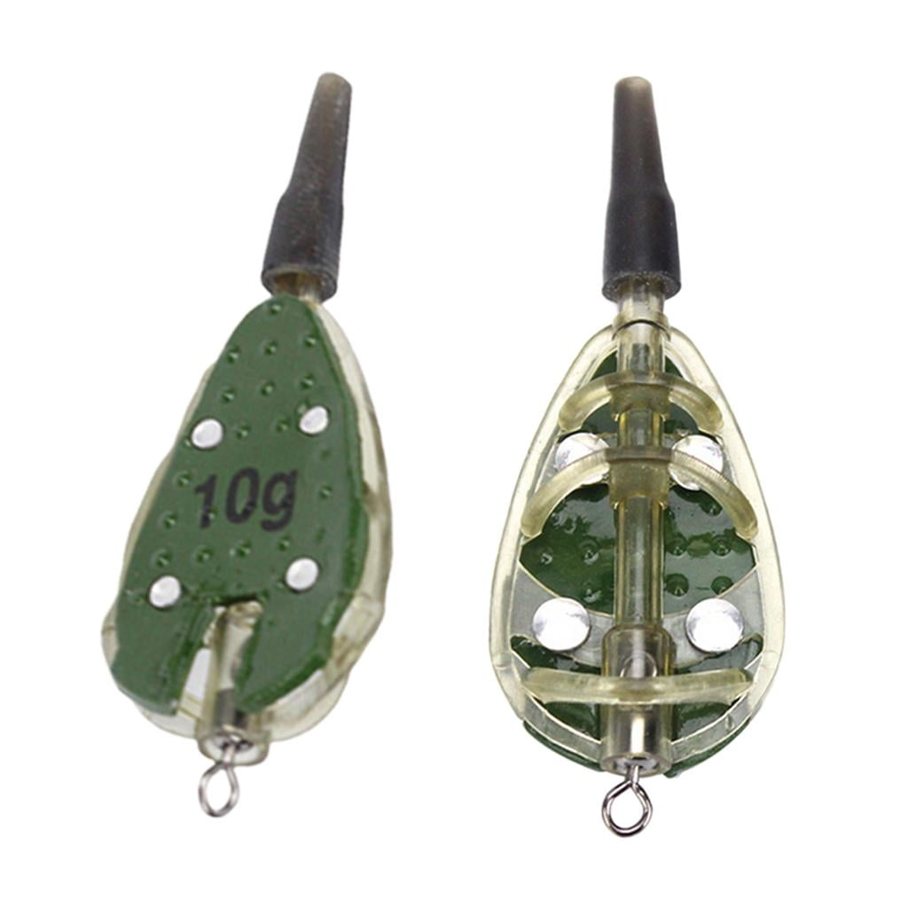 4 x Method Feeders Mould Carp Fishing Tackle Green Ground Bait Bowl Bucket 