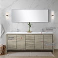 thumbnail image 5 of Lafarre 80 in W Rustic Acacia Double Vanity, Cultured Marble Top, Faucet Set & 70" Mirror, 5 of 6
