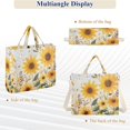 thumbnail image 6 of FORMRS Womens Corduroy Tote Bag Crossbody Shoulder Handbag with Pocket, Beige Sunflowers, 6 of 7