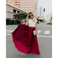 thumbnail image 3 of utcoco Women's High Waisted Pleated Chiffon Long Skirts, 3 of 4