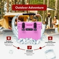 thumbnail image 2 of CAMP-ZERO 10 Liter 10.6 Quart Cooler with 2 Molded In Cup Holders, Pink, 2 of 10