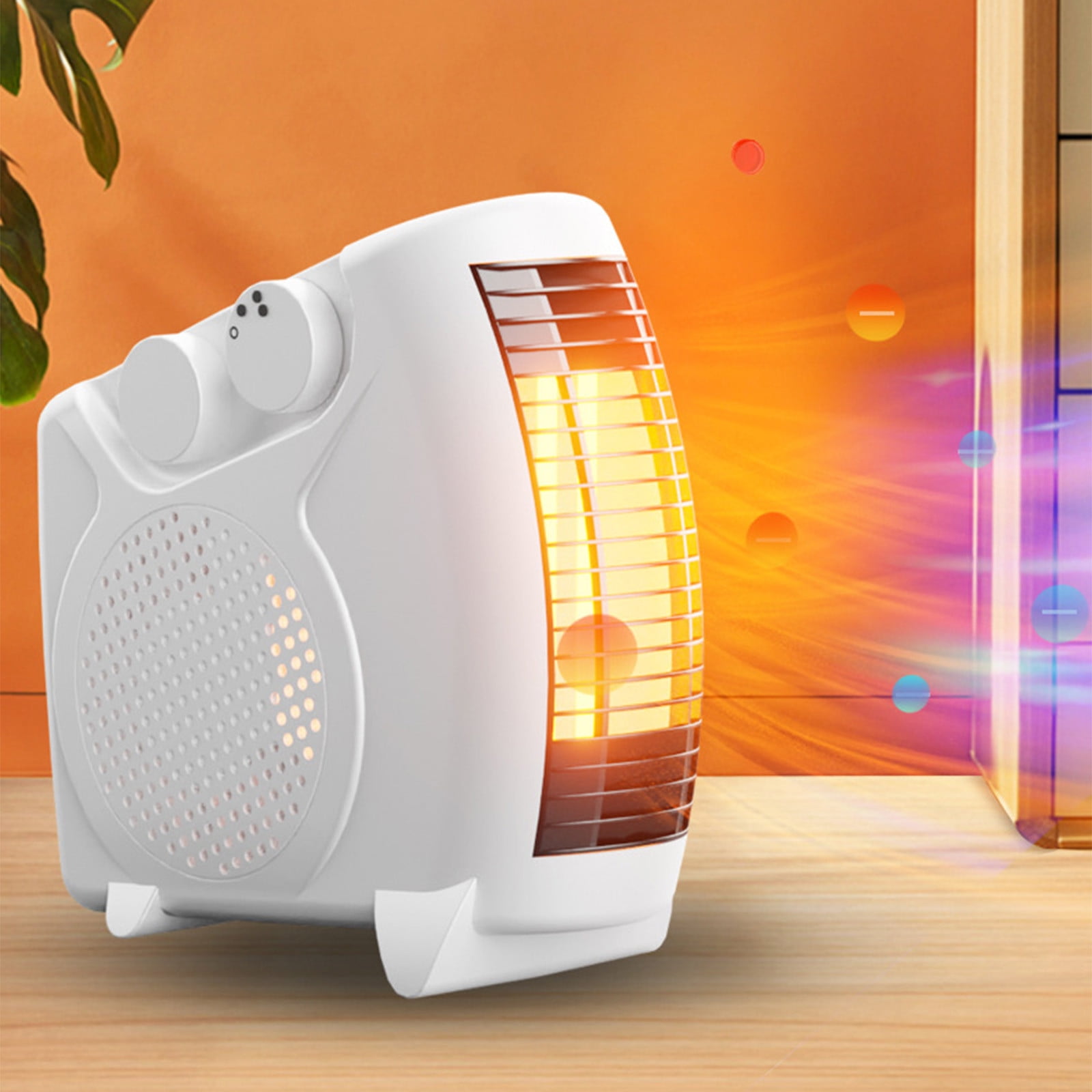 Vggrvlo Space Heater 1500W/750W Safe and Quiet Heater Fan Safe Quiet Room Heater 11.5ft/s Portable Electric Heaters for Office Room Desk Indoor Use