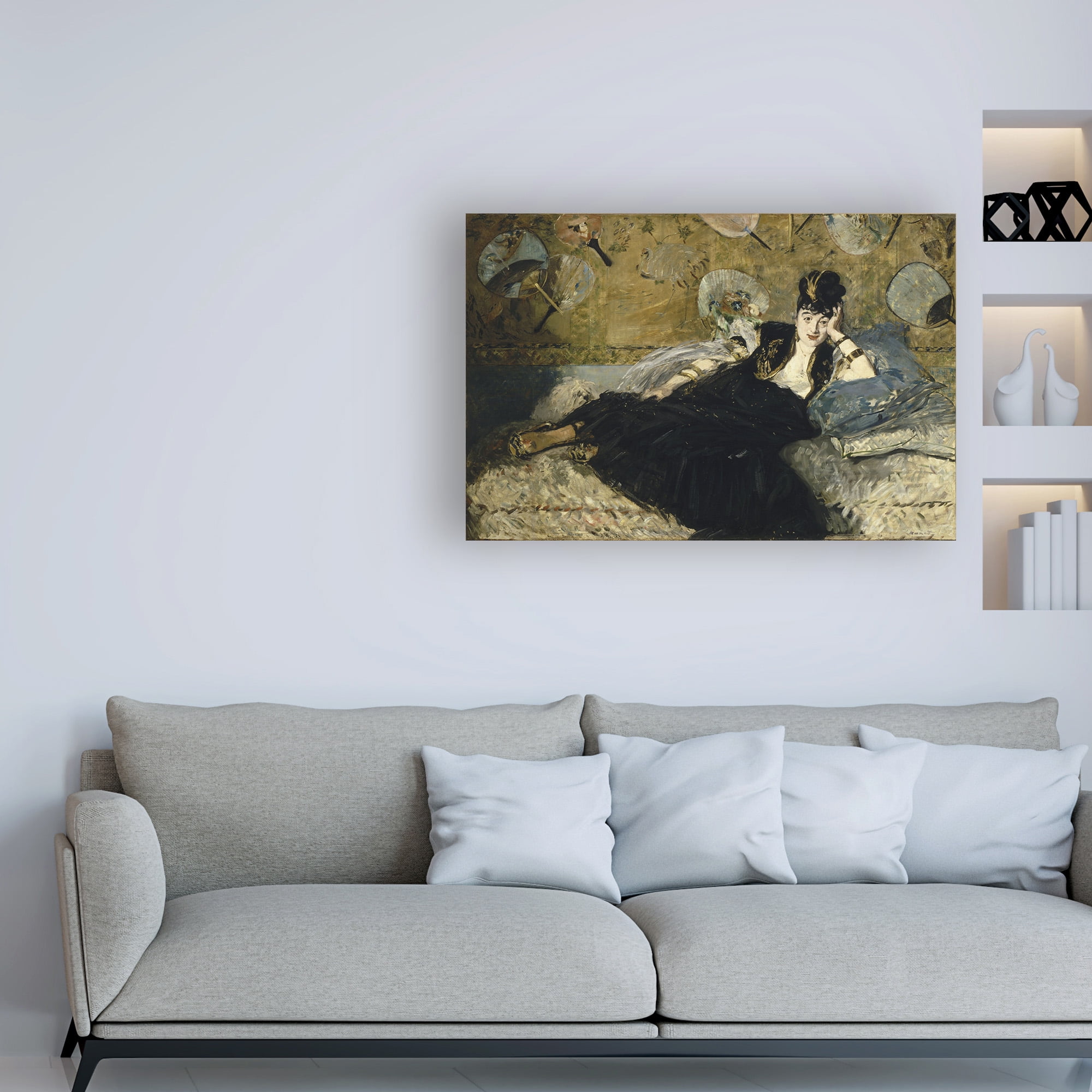 Trademark Fine Art 'Woman with fans' Canvas Art by Manet