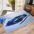 thumbnail image 3 of Sports Car Area Rugs, Blue Racing Car Pattern Carpet, Washable Non Slip Low Pile Soft Rug for Living Room Bedroom Decor Mat 2x3ft, 3 of 8
