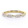 thumbnail image 3 of JeenMata Half-Eternity 0.15 Carat Round Shape Lab Grown Diamond Pave Infinity Anniversary Ring in 10K Yellow Gold, 3 of 7