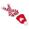 thumbnail image 2 of Mini Knitting Hat Scarf, Wool Miniature Hat Scarf Red White Simulation  For 1/12 Dollhouse, 2 of 8