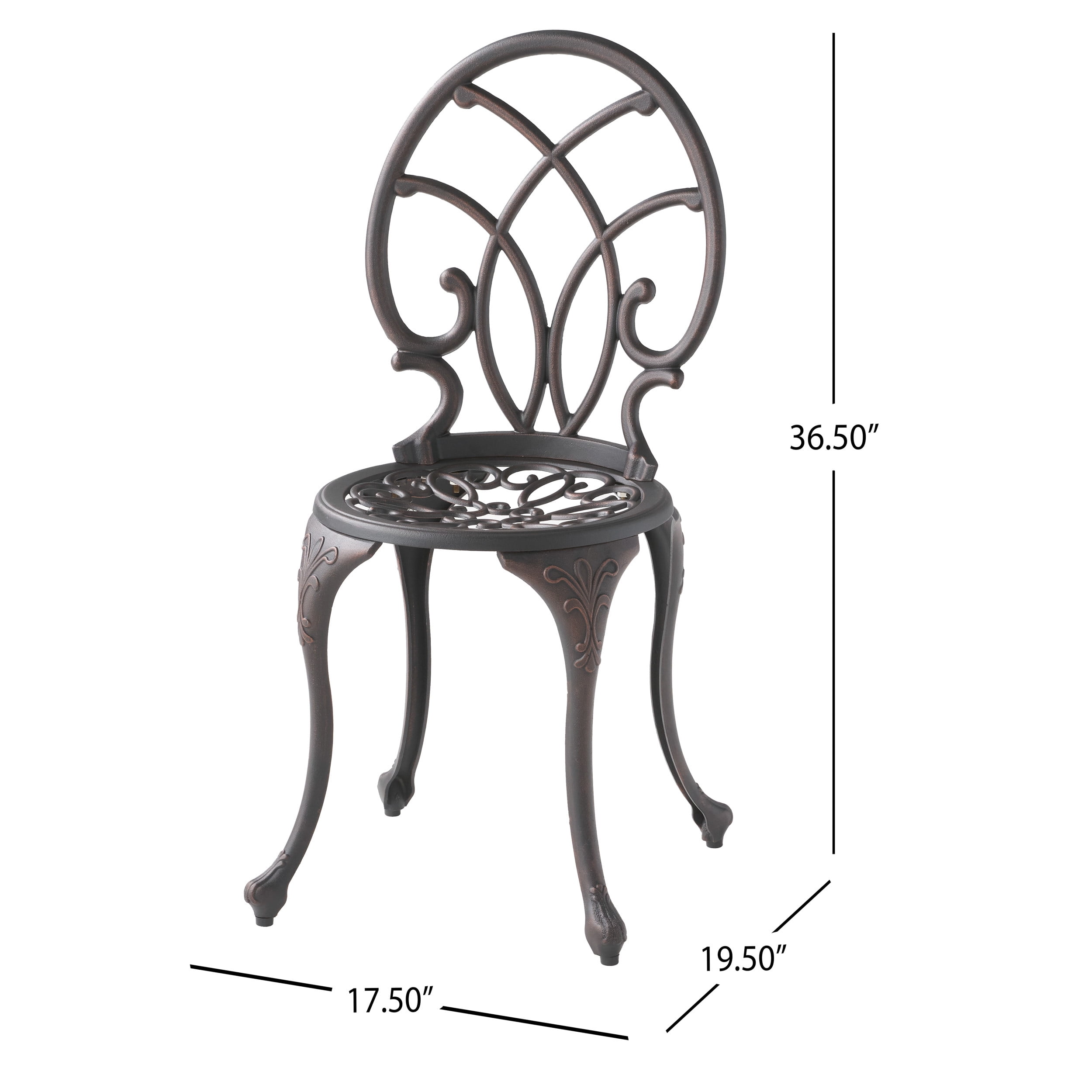 Dakota Aluminum Copper Bistro Set