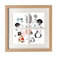 thumbnail image 1 of Animal mascota Cute Cat Family Pantalla de escritorio de pared de marco 4 aperturas, 1 of 4