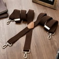 thumbnail image 5 of Buyless Fashion Heavy Duty 2 Pack Suspenders for Men - 48" Adjustable Straps 1 1/2" - X Back with Strong Hooks - 5145-2-Brown, 5 of 7
