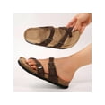 thumbnail image 6 of Womens Comfortable Cork Footbed Sandal with Adjustable Buckle - Summer Beach Slide Sandals, 6 of 10