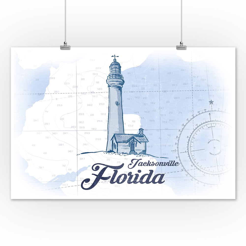 Blue Florida Lighthouse 24x36 Giclee Gallery Print, Wall Decor Travel Poster Coastal Icon Blue Florida Lighthouse 24x36 Giclee Gallery Print, Wall Decor Travel Poster Coastal Icon