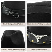 WoWstyle Black Cowboy Hat for Adult Men Women Cowgirl Hat with Adjustable Leather Hat Band Western Cattleman Cow Boy Rodeo Outfit for Outdoor Activities, Parties, Farm-Related Events, Music Festivals