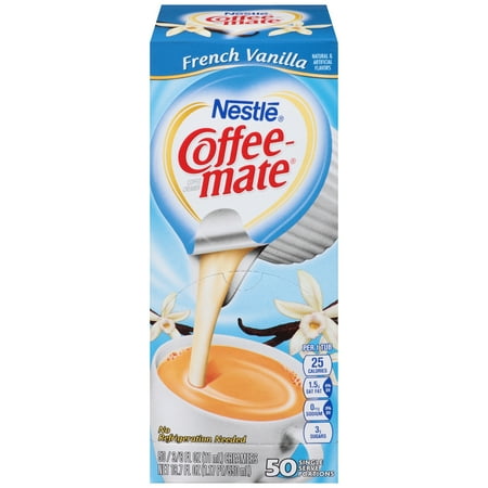 Coffee-Mate French Vanilla Coffee Creamer, 0.375 Oz, 50 Ct