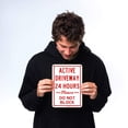 thumbnail image 2 of No Parking Active Driveway Sign, 10x7 Vinyl Sticker, 2 of 9