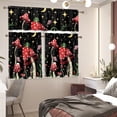 thumbnail image 6 of Cute Mushroom Frog Window Curtain for Kids Adult Bedroom Decor，Blackout Room Valance and Tier Curtains 3 Pcs Set S, 6 of 6