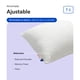thumbnail image 2 of Almohada Ajustable Suave Luuna, 2 Pack, Relleno 100% Memory Foam Triturado Ajustable, Funda Lavable, blanco Estándar, 2 of 9